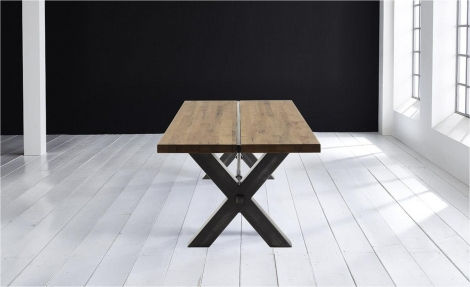 Esstisch Z22647 - Holzplatte, X-Beingestell