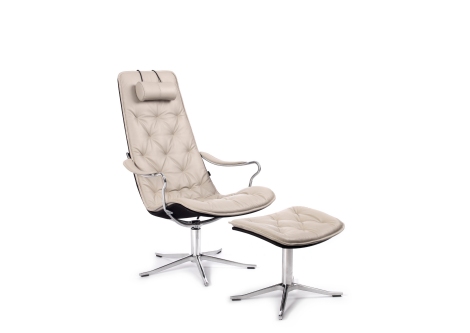 Ledersessel Z22929-1 - drehbar, Hocker