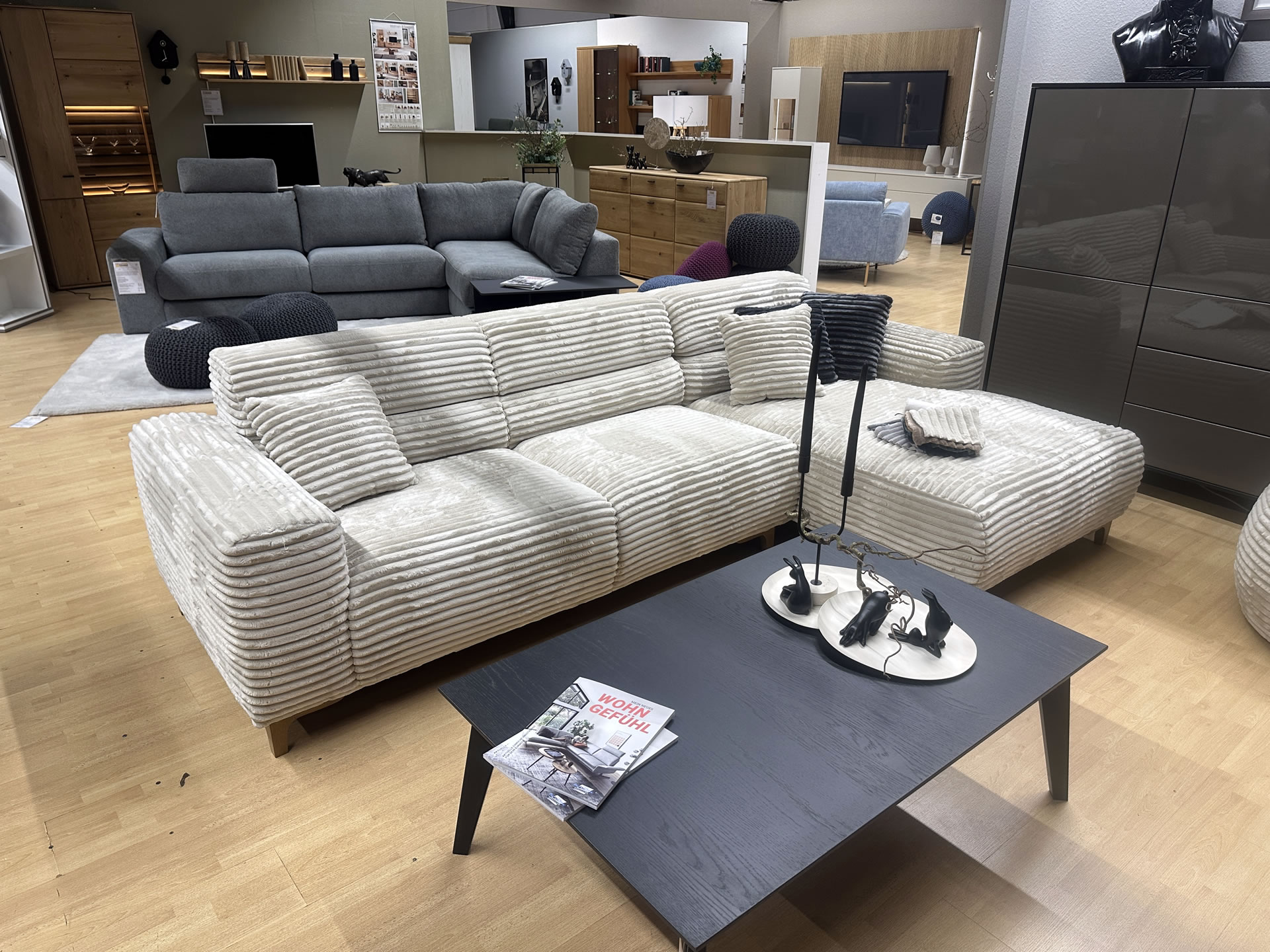 Polsterecke Exter, Breitcord creme