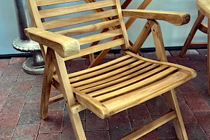 Teak Gartenstuhl mit Verstellung Teakholz massiv